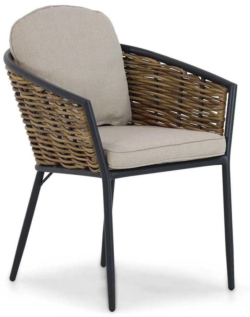 Tuinset 4 personen 200 cm Aluminium/wicker Grijs Lifestyle Garden Furniture Nice/Brookline