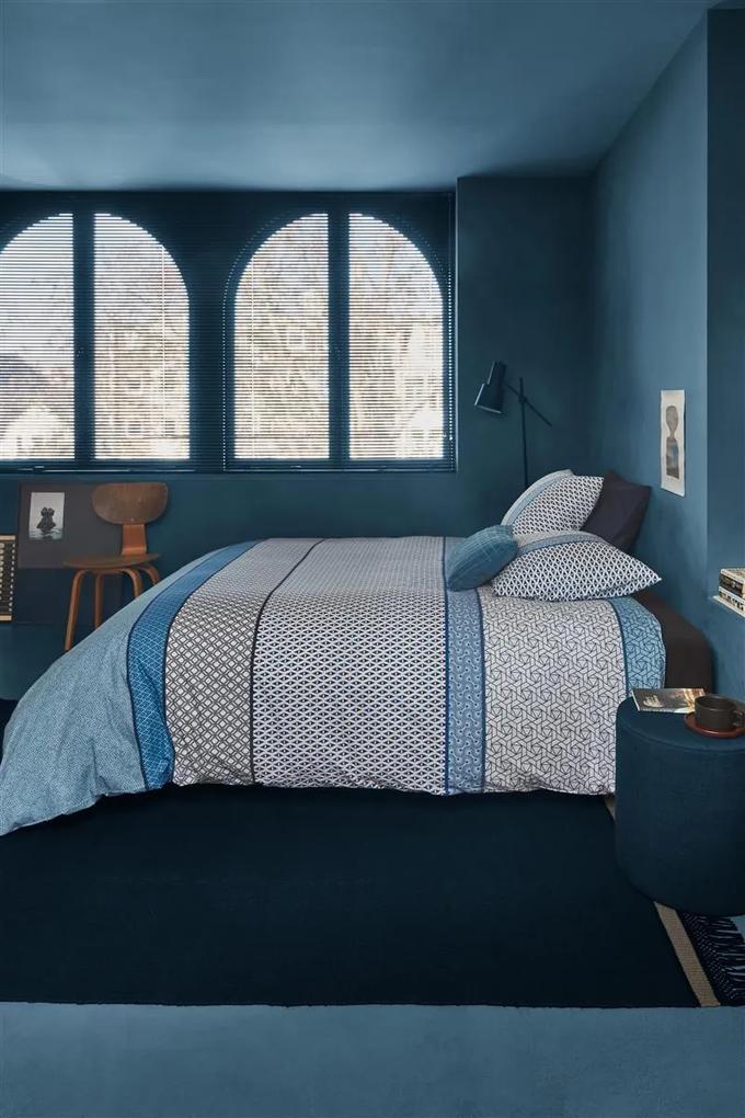 Beddinghouse | Dekbedovertrekset Joshua lits-jumeaux: breedte 240 cm x lengte 200/220 cm + blauw dekbedovertreksets katoen bed & bad beddengoed