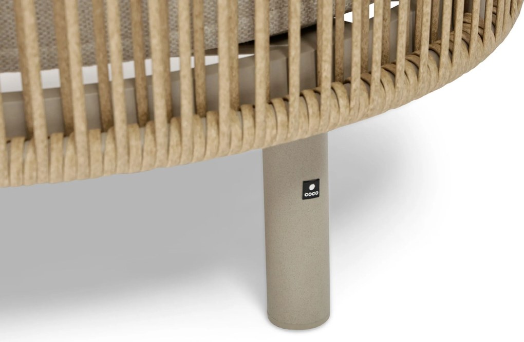 Stoel en Bank Loungeset 5 personen Rope Zand/Beige Coco Amici/Tivano