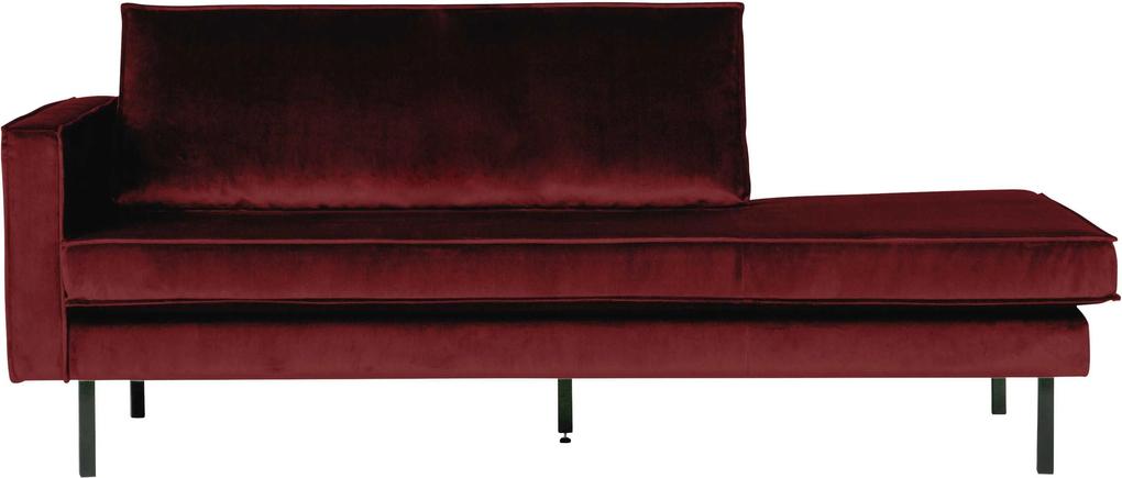 BePureHome Rodeo Velvet Daybed Bank Links Rood