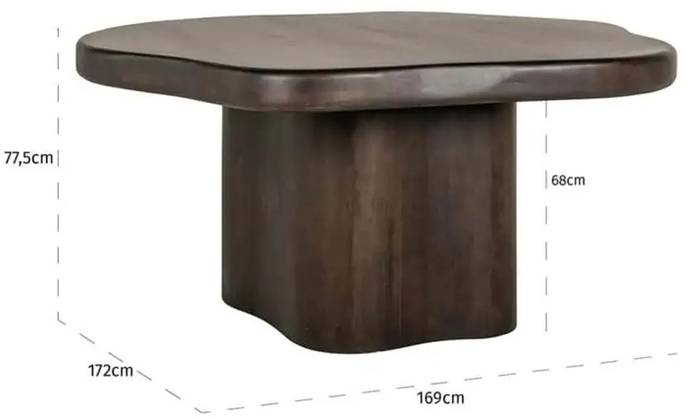 Richmond Interiors Sherman Grote Boomstam Tafel 152x152 Cm - 152 X 152cm.