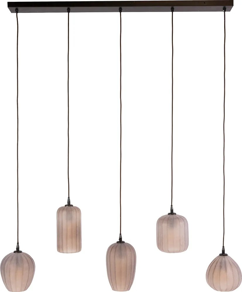 Hanglamp Met Bruin Frosted Glas Klein