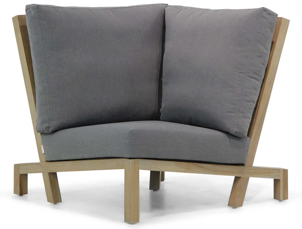 Hoek Hoek loungeset 5 personen Teak Old teak greywash Lifestyle Garden ...