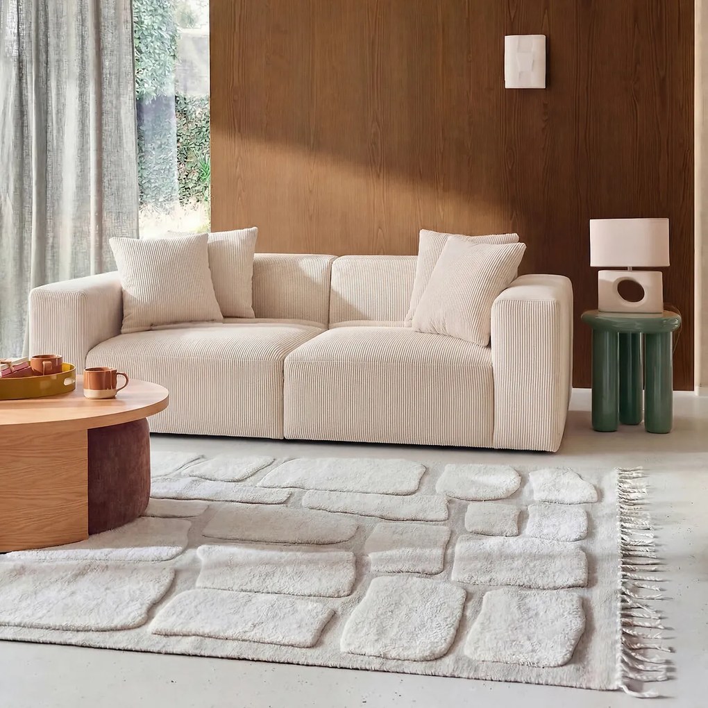 3-zitsbank van fijn ribfluweel, LIORA