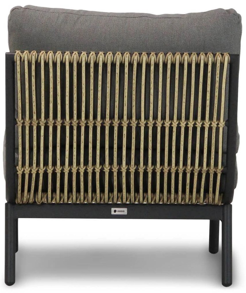 Hoek loungeset 5 personen Aluminium/wicker Taupe Coco Nathan/Ralph
