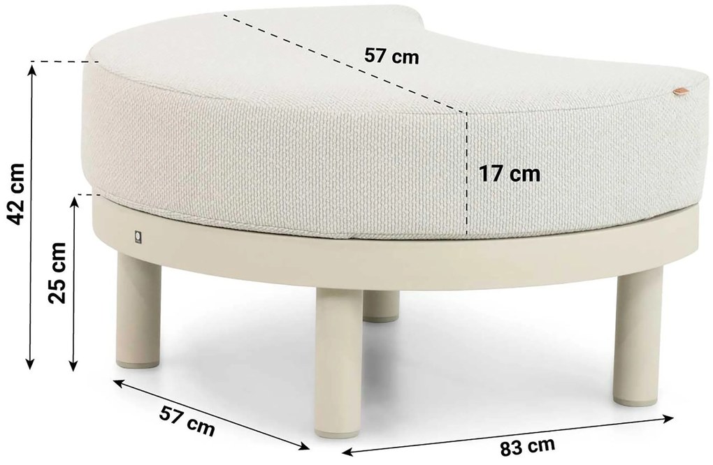 Bistroset 2 personen  Aluminium/rope Taupe Santika Furniture Santika