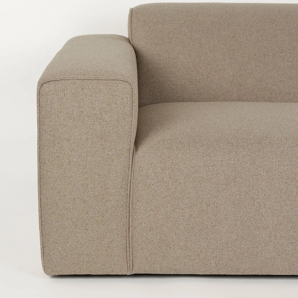 Zuiver Milka Cappuccino Kleine Bank Met Chaise Longue Rechts Cappuccino