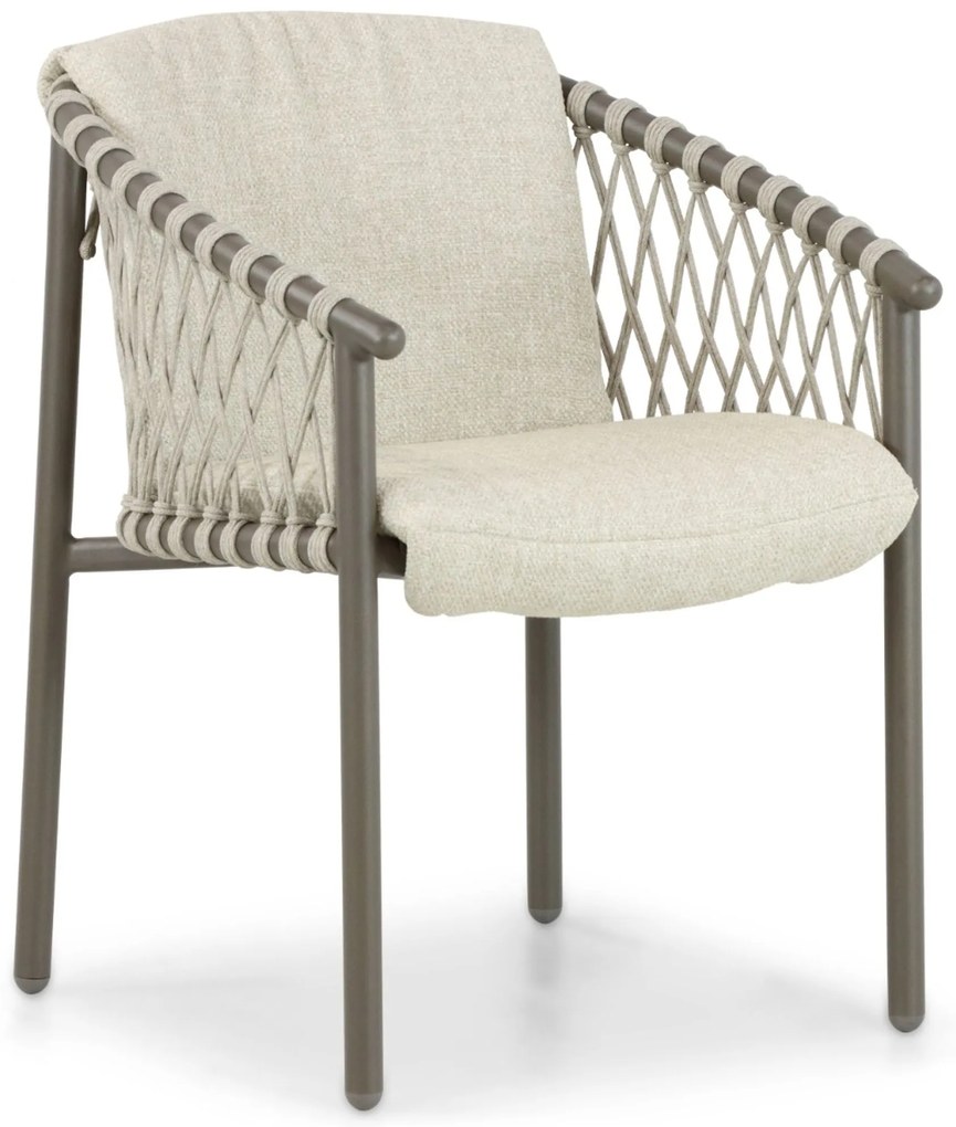 Tuinset 6 personen Aluminium/rope Taupe 4 Seasons Outdoor Allora/Boston