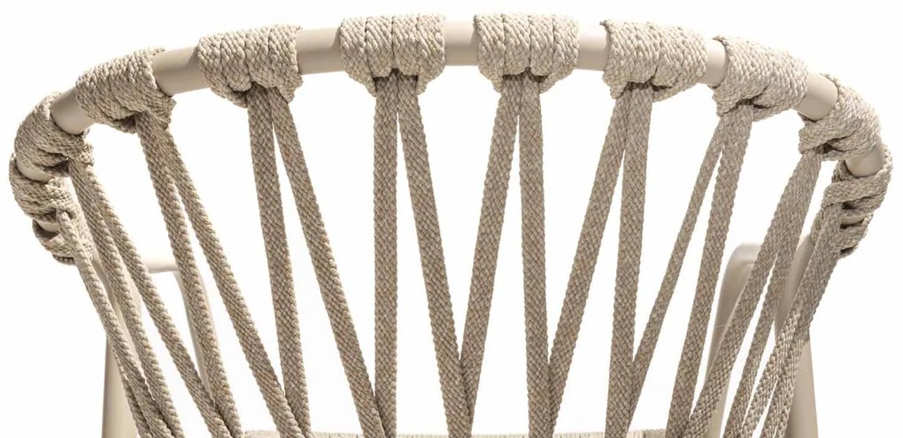 Taste by 4 Seasons Manitoba stapelbare tuinstoel latte SALE Tuinstoel taupe weerbestendig