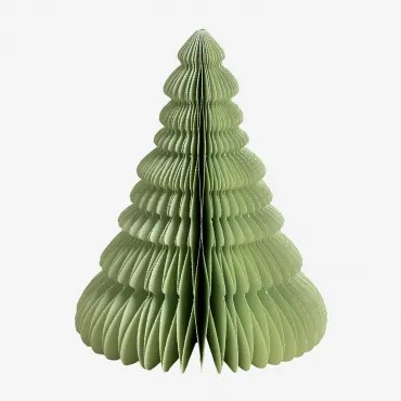 Set Van 3 Kerstbomen Van Noelle-papier Groen – Olijf & ↑24 Cm - Sklum