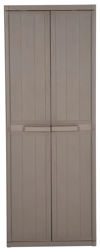 vidaXL Tuinkast 65x45x172 cm PP rattan bruin