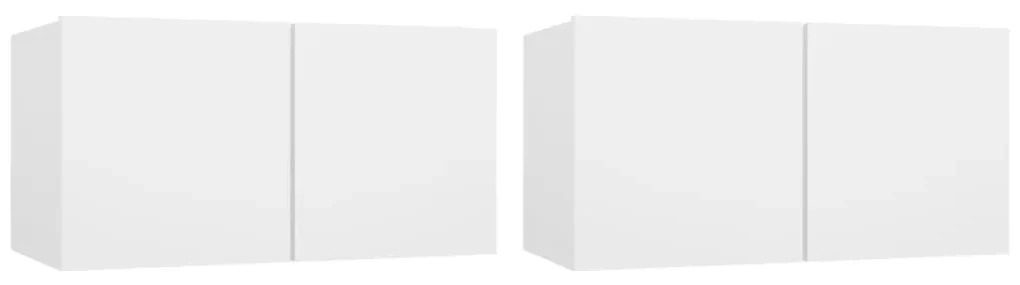 vidaXL Tv-hangmeubelen 2 st 60x30x30 cm wit
