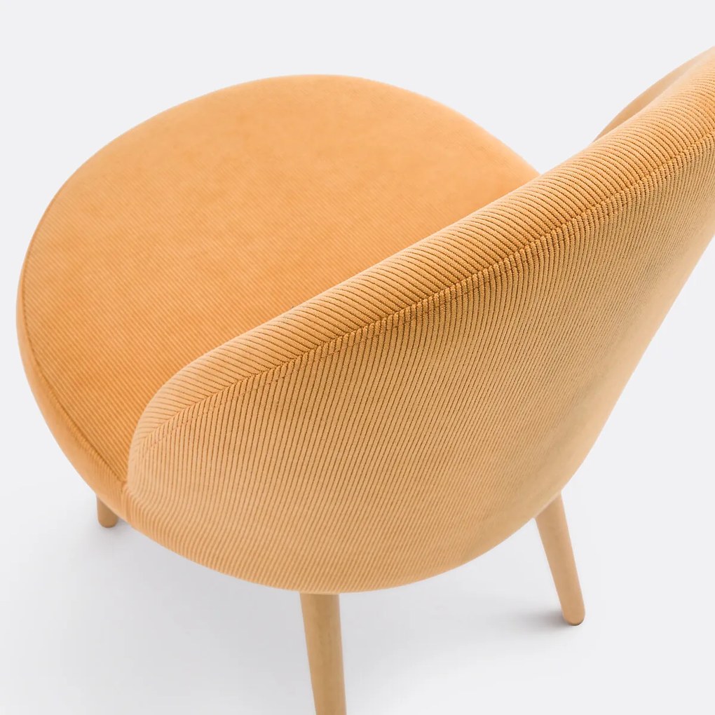 Set van 2 ribfluwelen stoelen Inès