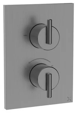 Crosswater 3ONE6 Inbouwthermostaat - thermostatisch - 1 functie - met inbouwdeel - slate (gunmetal) TLCB1000LBPST