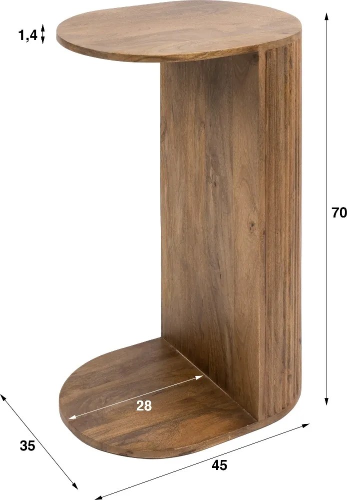 Overzettafel Van Mangohout - 45 X 35cm.