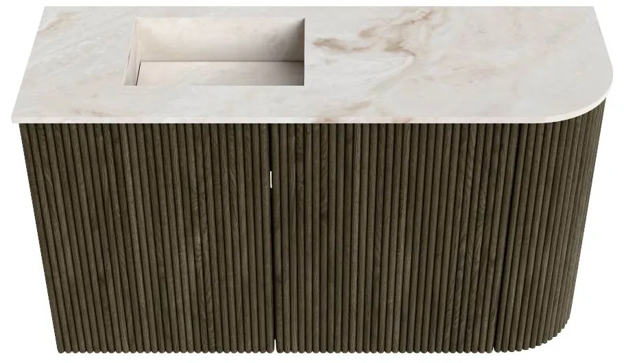 Mondiaz Joya DLux 70cm toiletmeubel ronding rechts shadow met wastafel faye links 1 kraangat frappe