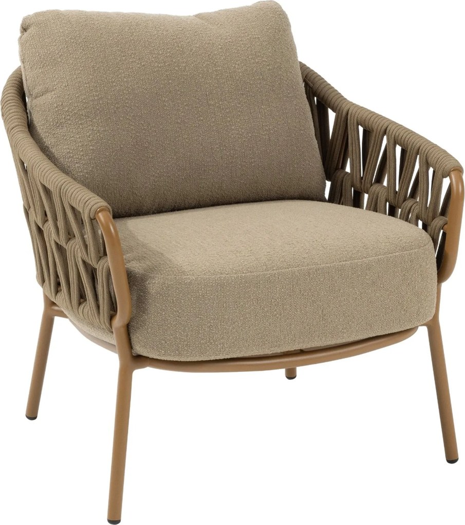 4 Seasons Outdoor Seasons Biarritz Low Dining Chair Amber With Cushions(per Stuks) Rope Taupe