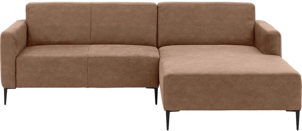 Goossens Key West bruin, micro leer, 2-zits, modern design