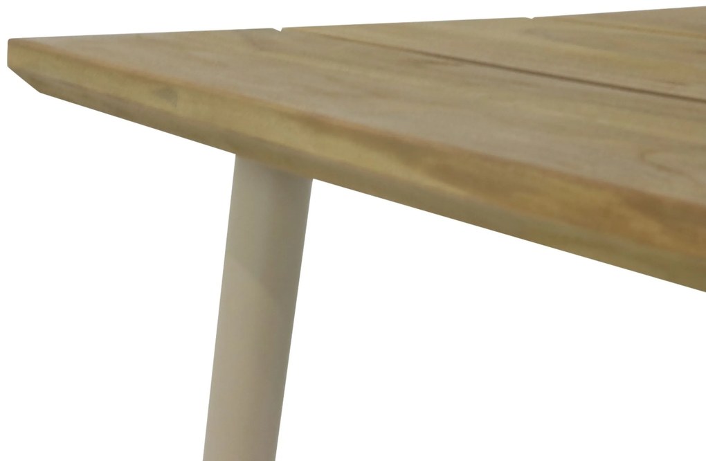 Dining Tuintafel rechthoekig 240 x 100 cm Aluminium/teak Taupe Montana