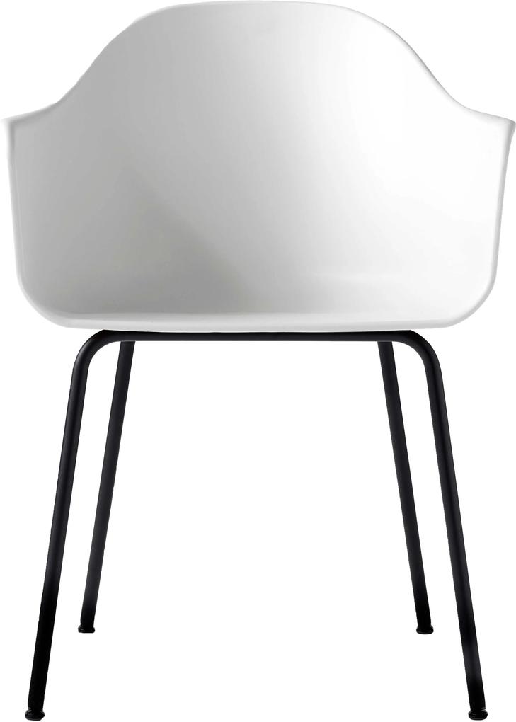 Menu Harbour Chair stoel wit met onderstel zwart staal