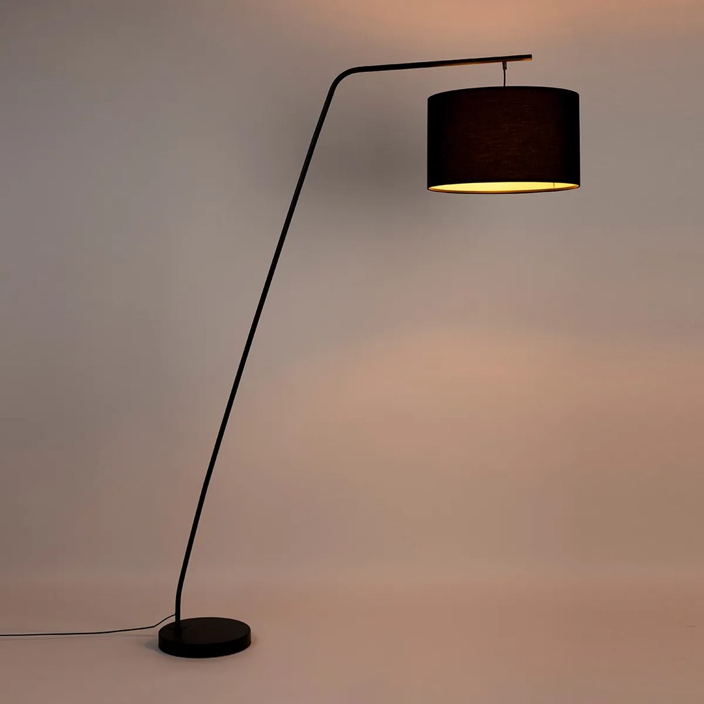 Zwarte Boog Vloerlamp