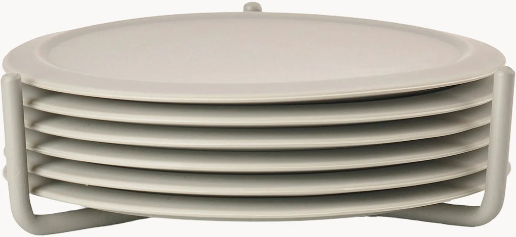 Glazen onderzetters Singles, 6-delig