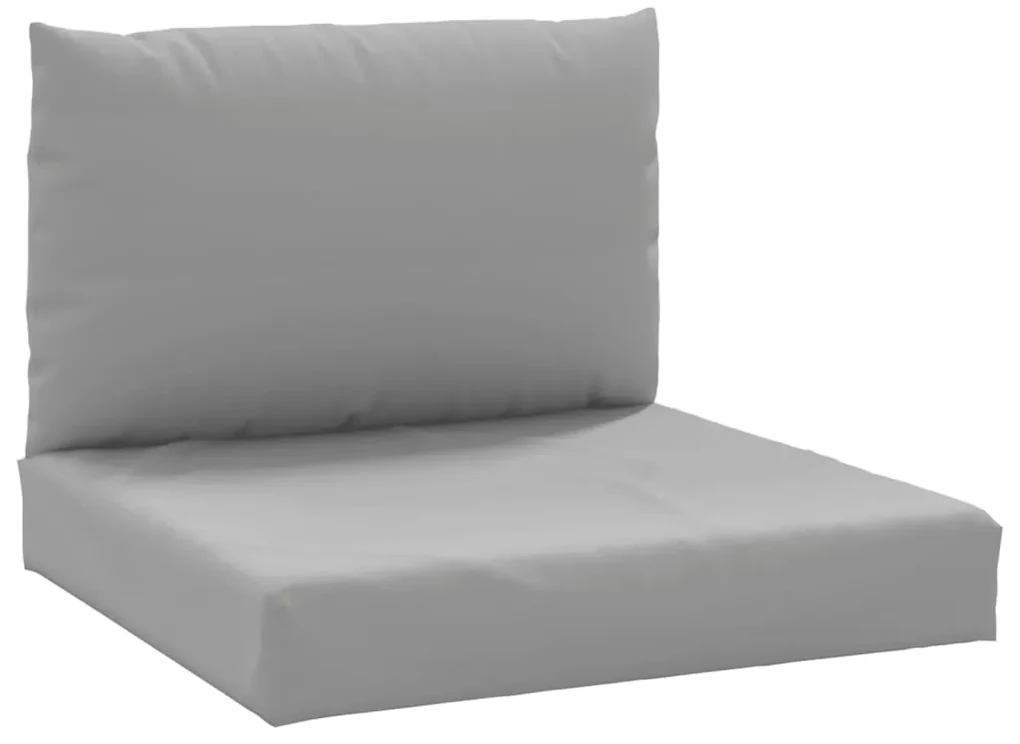 vidaXL Bankkussens pallet 2 st stof grijs