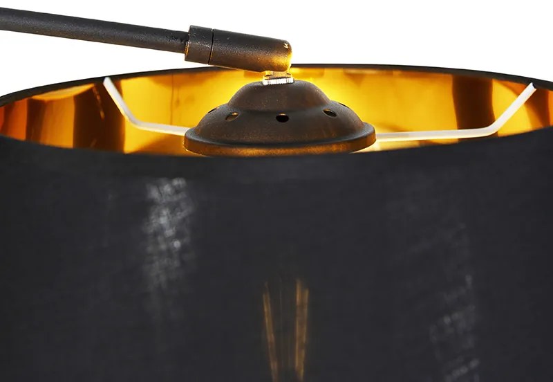 Moderne booglamp zwart met goud - Arc Basic