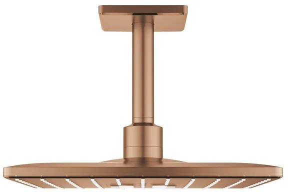GROHE Rainshower SmartActive 310 Cube Hoofddouche - 31x31cm - 2 straalsoorten - plafondarm 14.2cm - geborsteld warm sunset 26481dl0