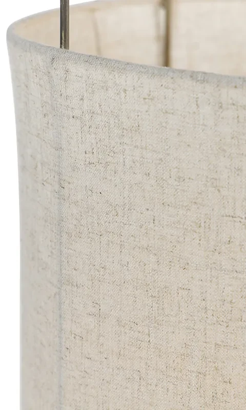 Design vloerlamp beige linnen kap - Rich Design E27 cilinder / rond Binnenverlichting Lamp
