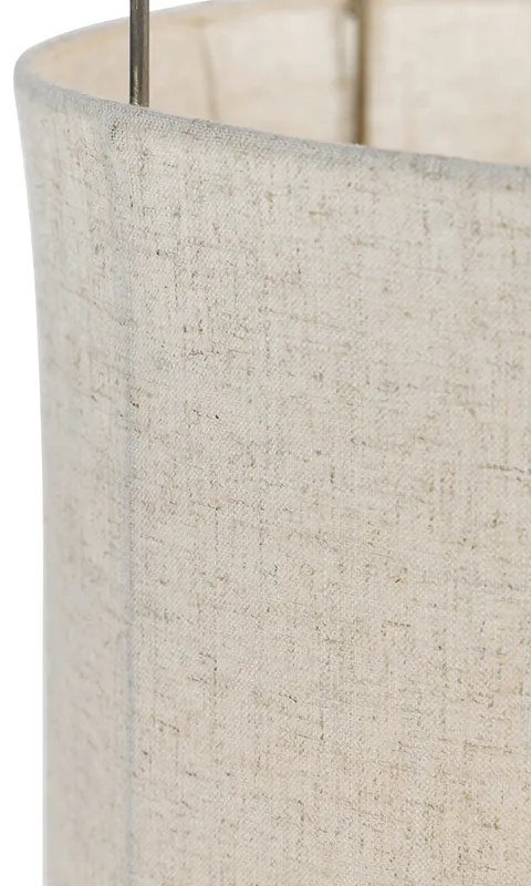 Design vloerlamp beige linnen kap - Rich