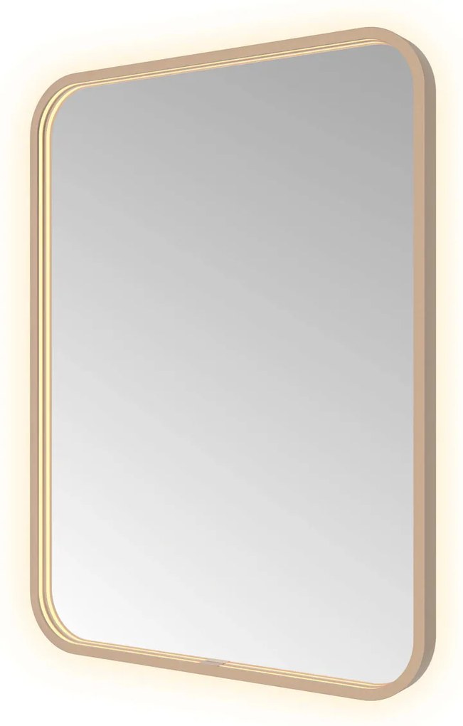 Hotbath &More Soft Square rechthoekige spiegel 60x80cm geborsteld koper PVD