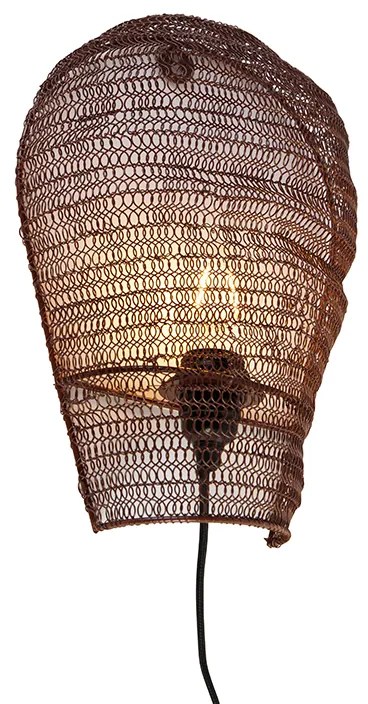 Oosterse wandlamp brons 35 cm - NidumOosters E27 Binnenverlichting Lamp