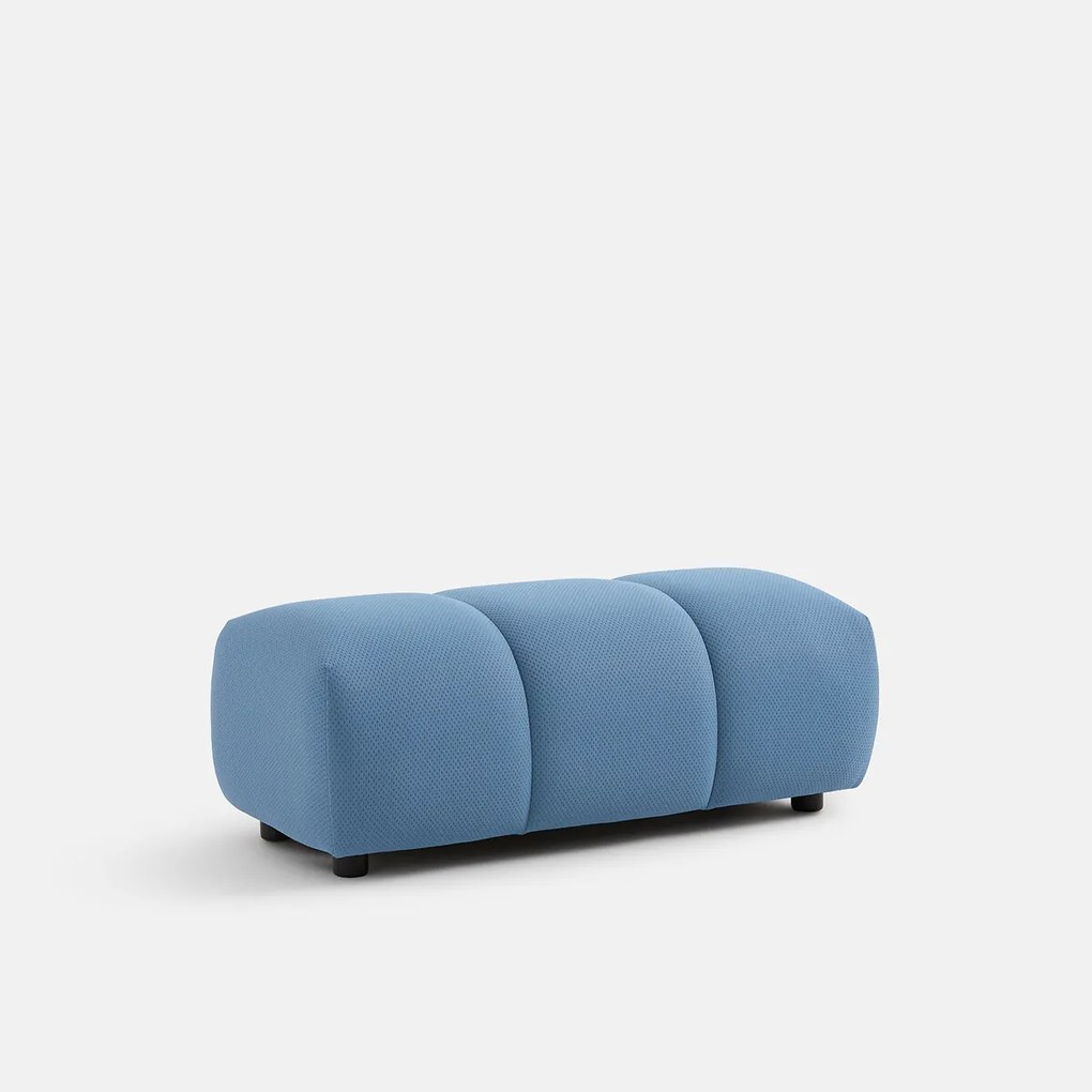 XL poef, in gewatteerde stof, lengte 109 cm, NURIA