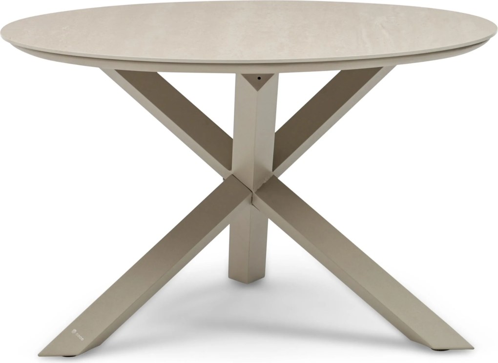 Tuinset Ronde Tuintafel 4 personen 120 cm Rope Zand/Beige Coco Elara/Xento