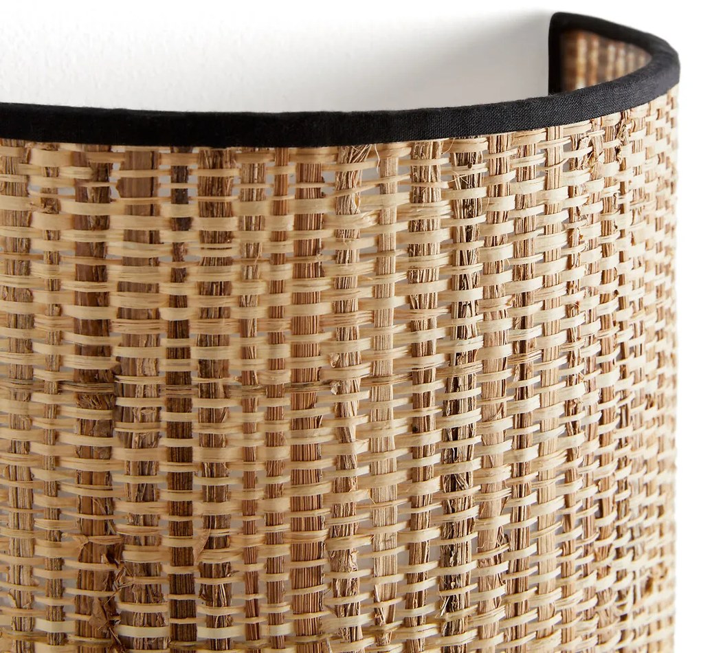 Wandlamp in raffia, Lisoa