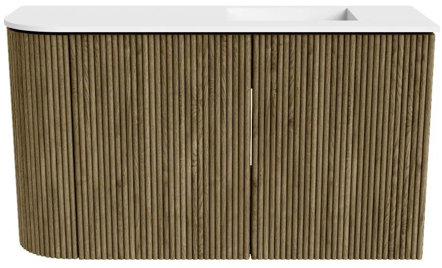 Mondiaz Joya 70cm toiletmeubel ronding links dusk met wastafel faye rechts 1 kraangat talc
