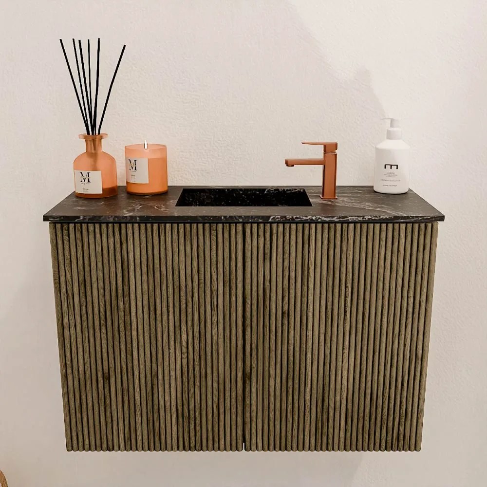 Mondiaz Joya DLux 60cm toiletmeubel dusk met wastafel faye midden 1 kraangat lava