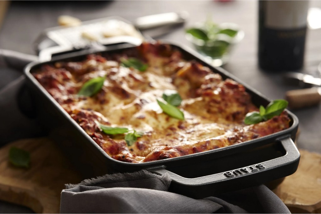 Staub Specialities Ovenschaal 30 cm, Rechthoekig, Zwart - Specialities - Staub