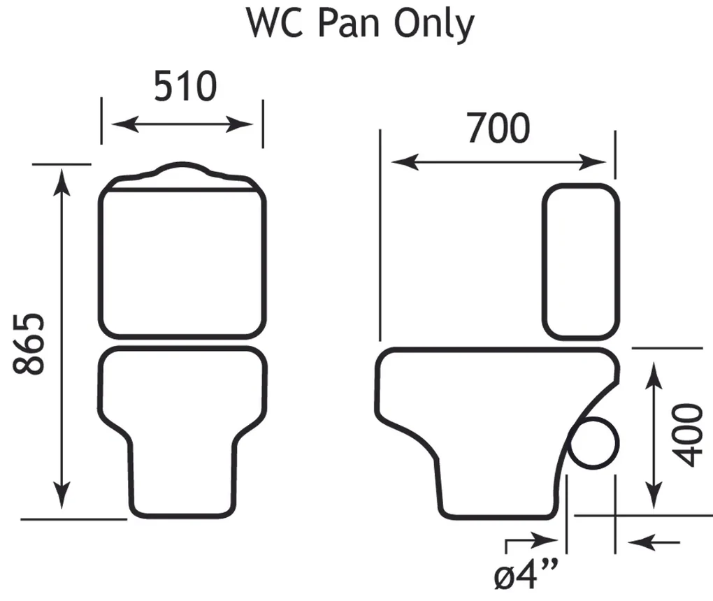 Eastbrook Tamarind toiletpot wit glans