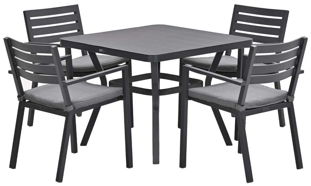 Garden Impressions Amarillo tuinset 5-delig - Mina tuintafel 90x90 cm