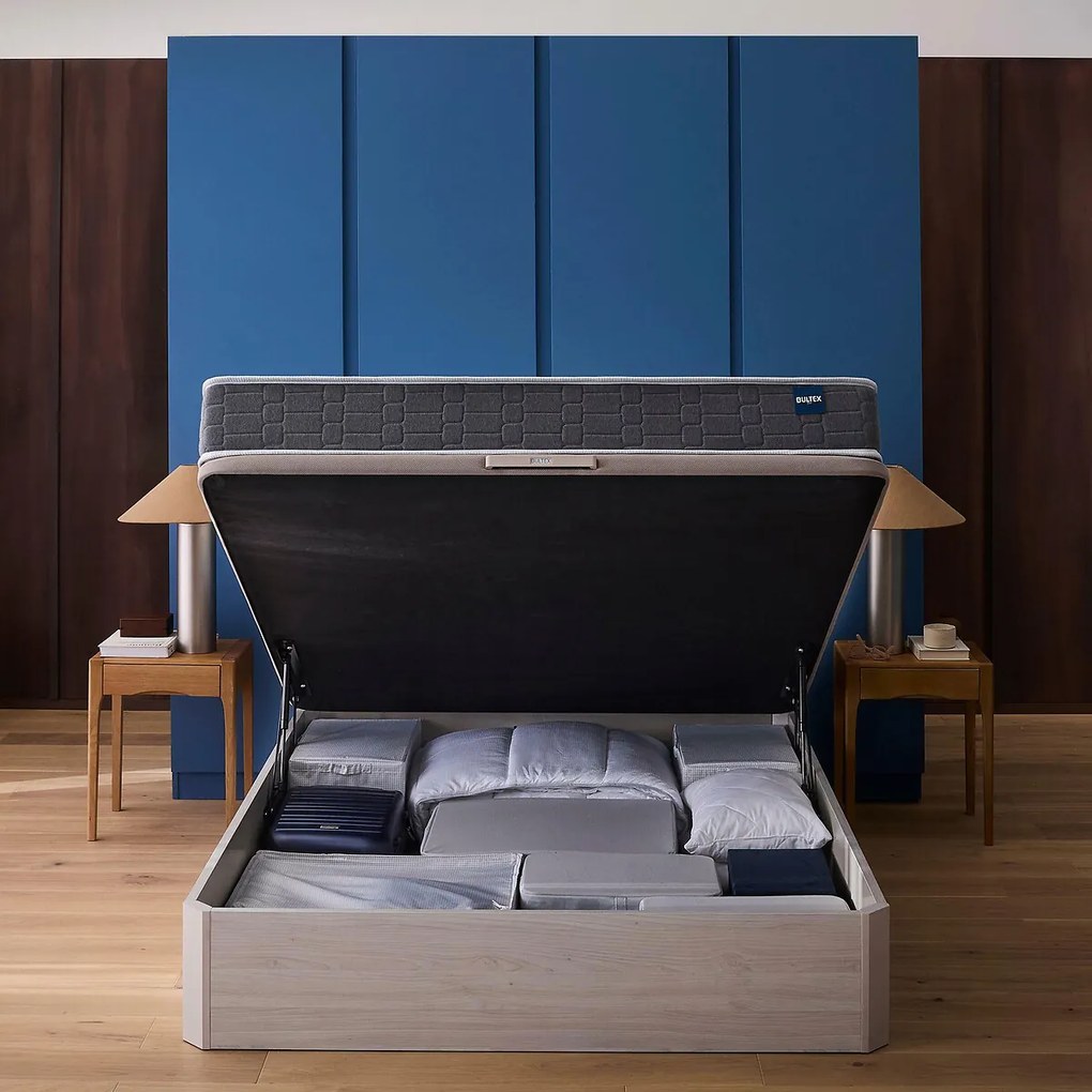 Set van BULTEX®-schuimmatras en bedbodem met opbergruimte, Space Up