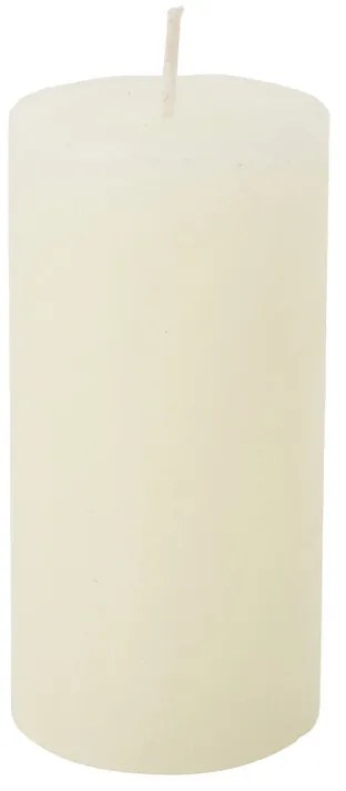 Kaars rustiek - ivoor - 5x10 cm