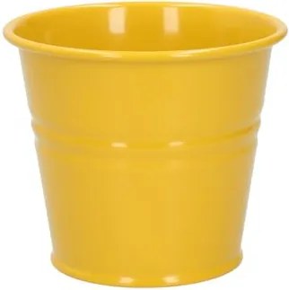 Bloempot, zink, bremgeel,Ø11 cm