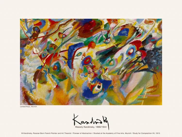 Kunstreproductie Composition VII (Vintage Abstract) - Wassily Kandinsky