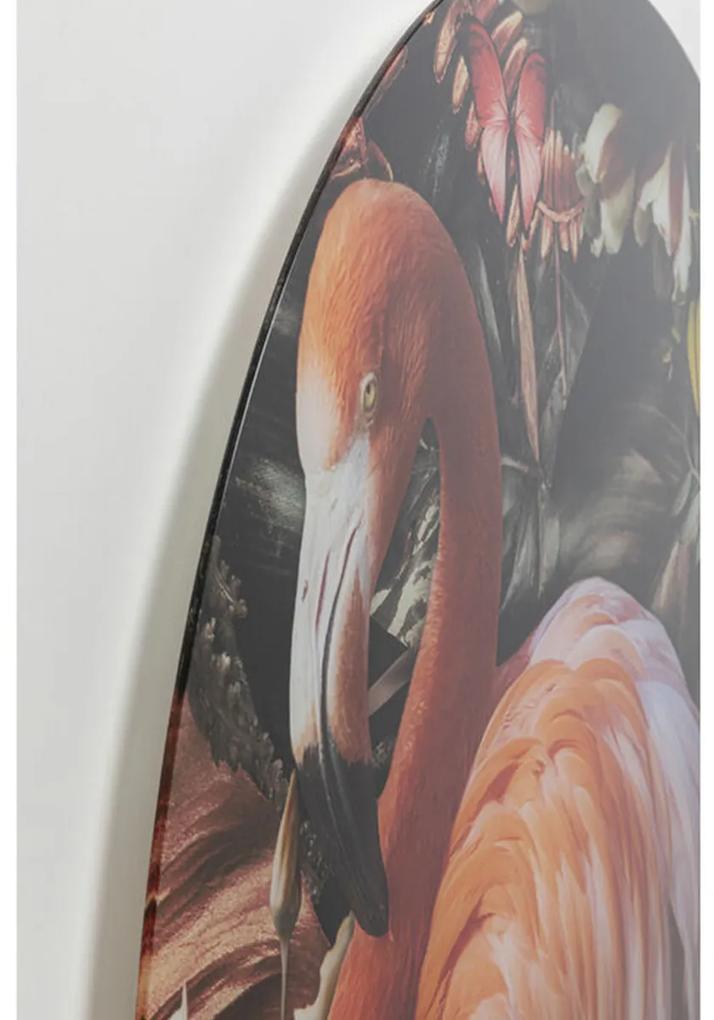 Kare Design Proud Flamingo Rond Schilderij Glas
