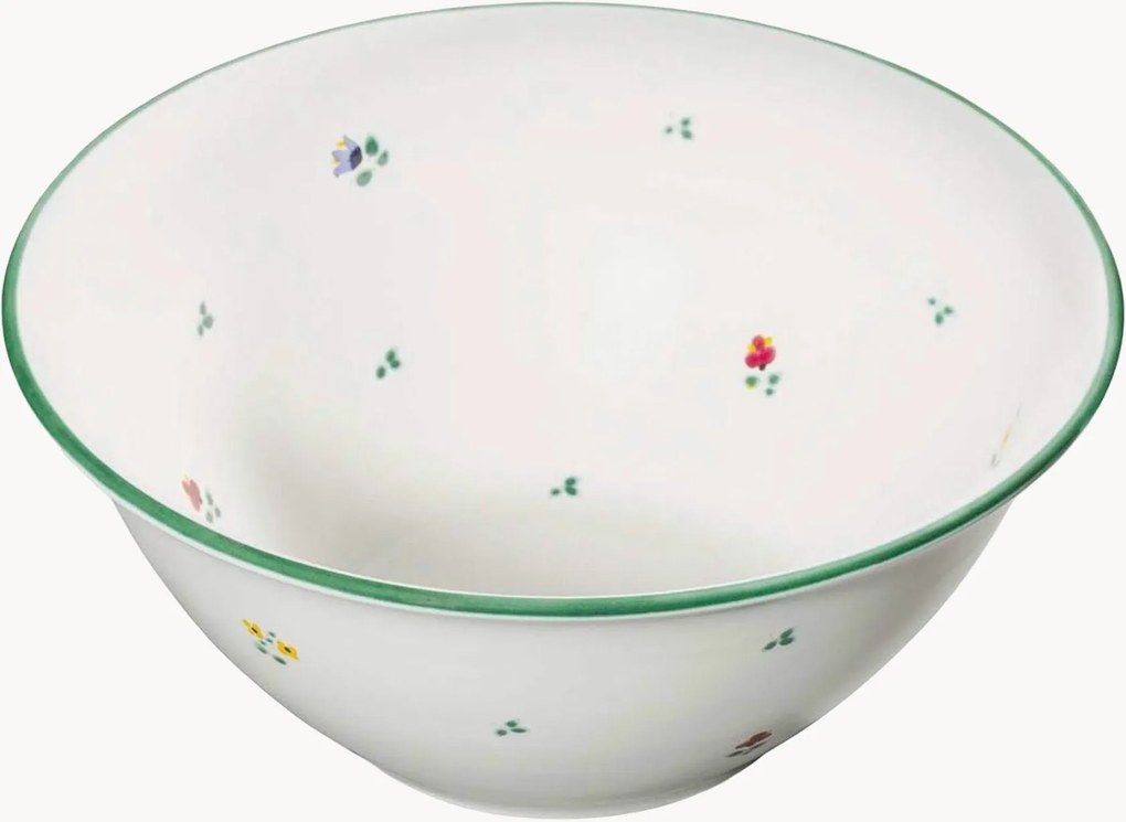 Handgemaakte saladeschaal Streublumen