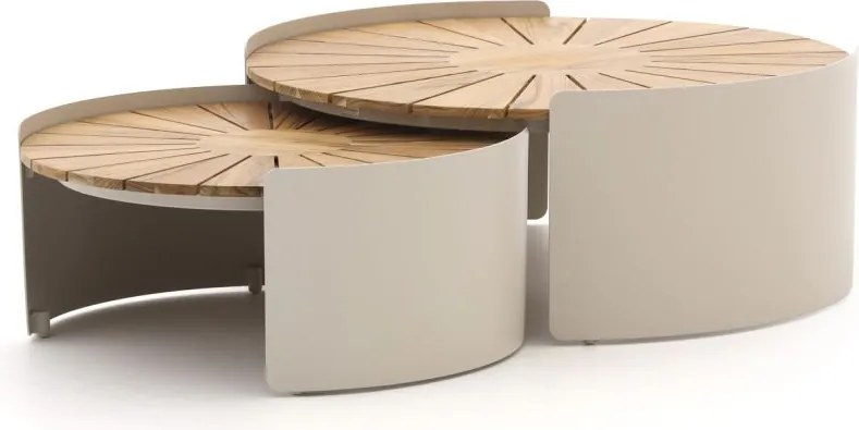 Loungetafel Bellagio  | Rond  | Tuintafel Teakhout | 2-delig | Kees Smit Tuinmeubelen