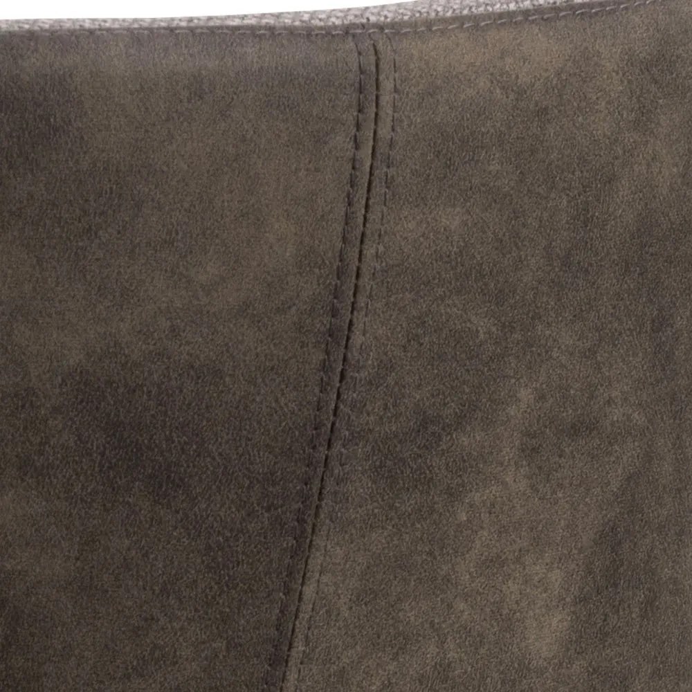 IDA Lichtgrijs Taupe / Bruin Antraciet (stof Basel 34/Preston 96) - MODERNE GESTOFFEERDE STOEL VOOR WOONKAMER/EETKAMER LOFT
