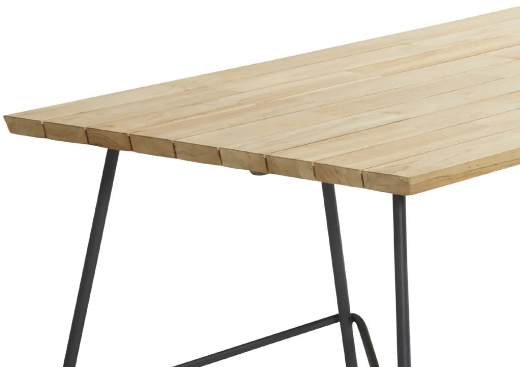 Taste by 4 Seasons Palma eetset antraciet met Lano tafel teak blad 240 cm * Sale * Tuinset houtkleur weerbestendig